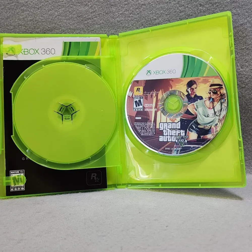 GRAND THEFT AUTO 5V XBox 360 (2013) Complete CIB Map Poster Included UNTESTED